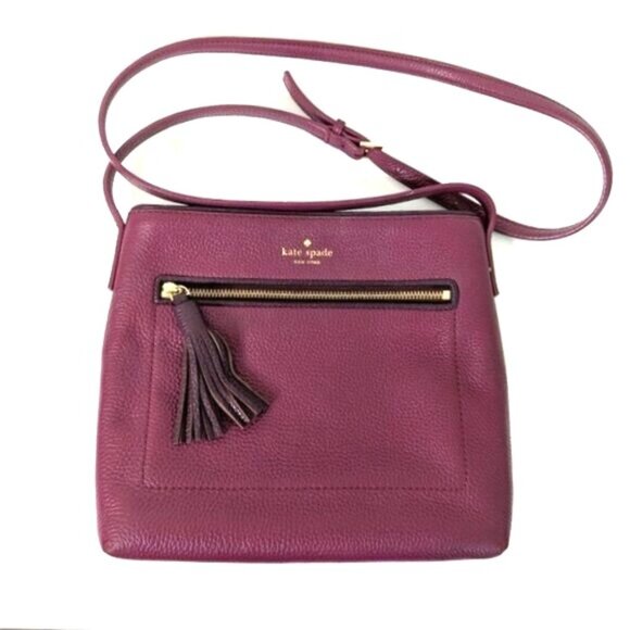 Kate Spade Pebble Leather Crossbody Purse 10"Lx9"Hx3"D